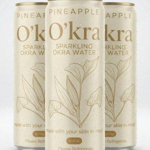 O’kra – Sparkling Okra Water (Pineapple) | Hydration & Skin Healt